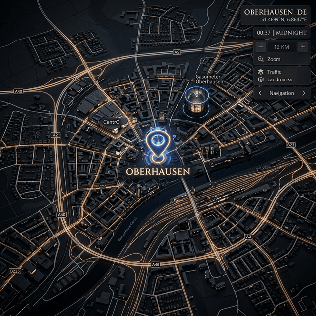 Oberhausen 3D Map Rendering